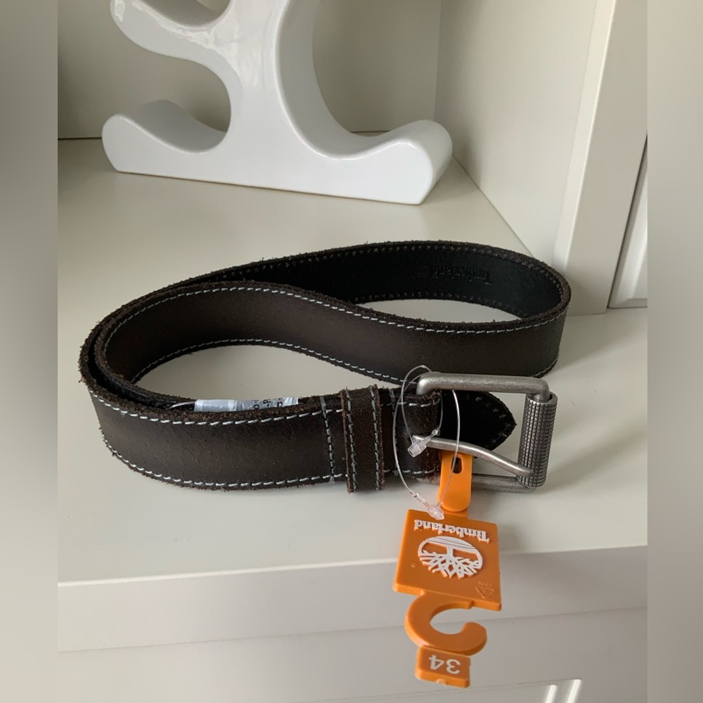 Timberland Dark Brown Leather Belt